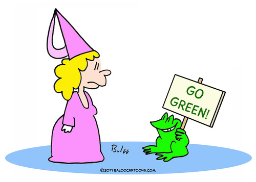 Cartoon: frog princess go green (medium) by rmay tagged frog,princess,go,green