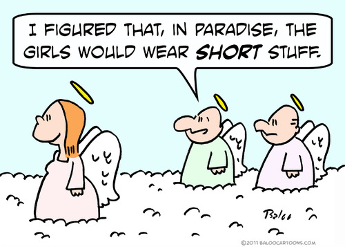 Cartoon: girls wear short stuff heaven pa (medium) by rmay tagged girls,wear,short,stuff,heaven,paradise