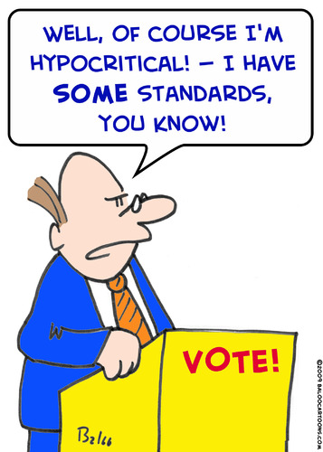 Cartoon: hypocrical standards vote (medium) by rmay tagged hypocrical,standards,vote