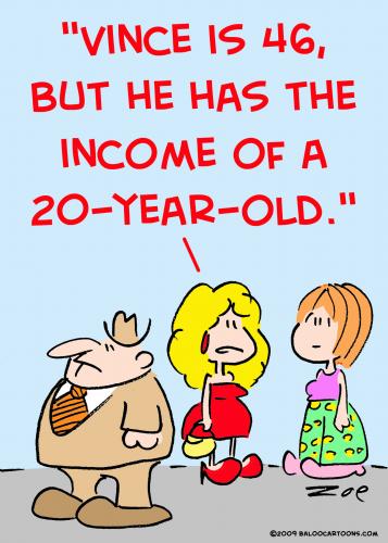 Cartoon: income of a 20 year old (medium) by rmay tagged income,of,20,year,old