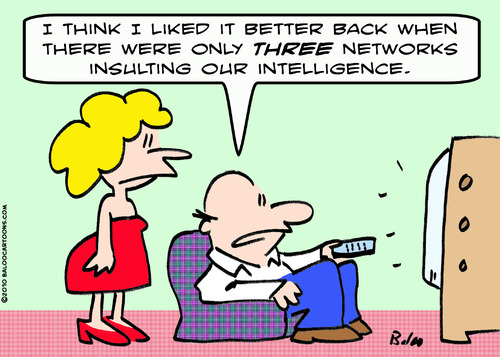 Cartoon: insulting intelligence televisi (medium) by rmay tagged insulting,intelligence,televisi