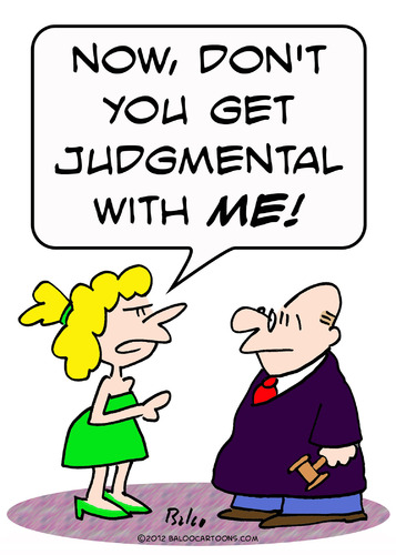 Cartoon: judgemental judge wife (medium) by rmay tagged judgemental,judge,wife