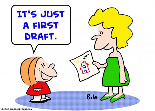 Cartoon: kid first draft (medium) by rmay tagged kid,first,draft