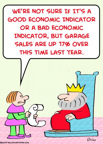 Cartoon: king garage sales economic (medium) by rmay tagged king,garage,sales,economic