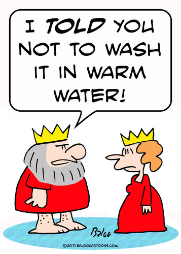 Cartoon: king queen robe wash warm water (medium) by rmay tagged king,queen,robe,wash,warm,water
