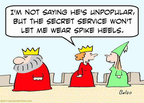 Cartoon: king unpopular spike heels (medium) by rmay tagged king,unpopular,spike,heels