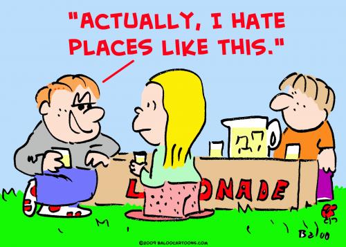 Cartoon: lemonade hate places flirting (medium) by rmay tagged lemonade,hate,places,flirting