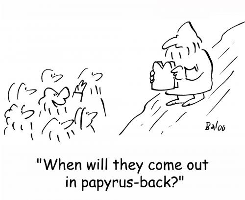 Cartoon: Moses papyrus (medium) by rmay tagged moses,papyrus