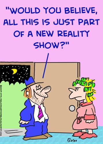 Cartoon: new reality show drunk (medium) by rmay tagged new,reality,show,drunk