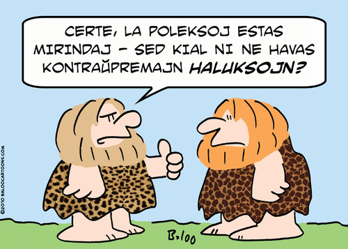 Cartoon: opposable toes caveman esperanto (medium) by rmay tagged opposable,toes,caveman,esperanto