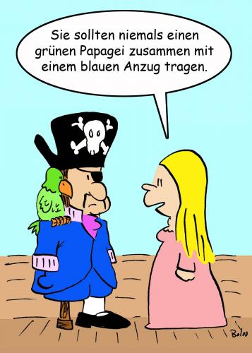 Cartoon: Papagei (medium) by rmay tagged papagei,anzug,pirate