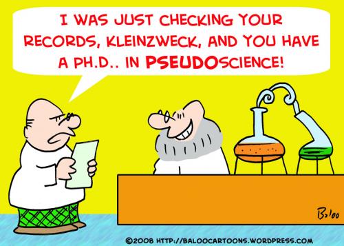 Cartoon: PHD IN PSEUDOSCIENCE SCIENTISTS (medium) by rmay tagged phd,in,pseudoscience,scientists