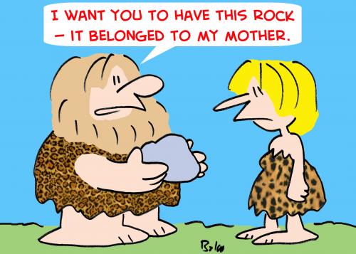Cartoon: ROCK CAVEMAN MOTHER (medium) by rmay tagged rock,caveman,mother