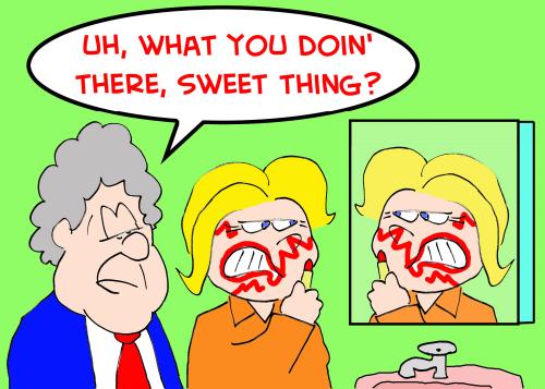 Cartoon: SARAH PALIN AND HILLARY CLINTON (medium) by rmay tagged sarah,palin,and,hillary,clinton