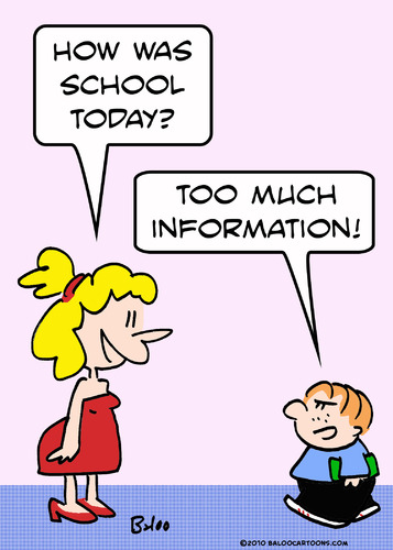 Cartoon: school too much information (medium) by rmay tagged school,too,much,information