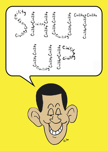 Cartoon: shut up obama civility (medium) by rmay tagged up,shut,civility,obama