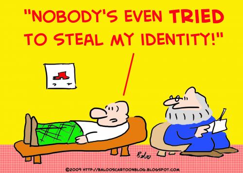 Cartoon: steal identity tried psychiatris (medium) by rmay tagged steal,identity,tried,psychiatrist