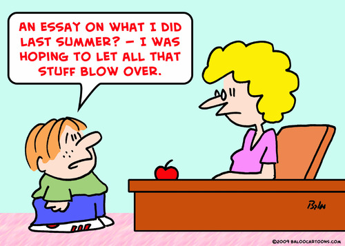 Cartoon: summer vacation blow over (medium) by rmay tagged summer,vacation,blow,over