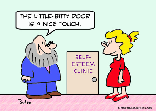 Cartoon: tiny door nice touch self esteem (medium) by rmay tagged tiny,door,nice,touch,self,esteem