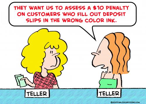 Cartoon: wrong color ink bank (medium) by rmay tagged wrong,color,ink,bank