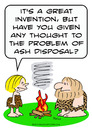 Cartoon: ash disposal caveman invent fire (small) by rmay tagged ash,disposal,caveman,invent,fire