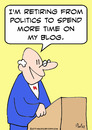 Cartoon: blog politics more time spend (small) by rmay tagged blog,politics,more,time,spend