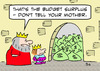 Cartoon: budget surplus king (small) by rmay tagged budget,surplus,king
