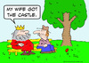 Cartoon: castle king wife divorce (small) by rmay tagged castle,king,wife,divorce