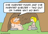 Cartoon: cave naked invented food shelter (small) by rmay tagged cave,naked,invented,food,shelter