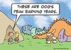 Cartoon: caveman earning years peak (small) by rmay tagged caveman earning years peak