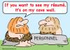 Cartoon: caveman resume (small) by rmay tagged caveman resume