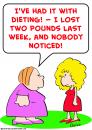 Cartoon: dieting lost pounds noticed (small) by rmay tagged dieting,lost,pounds,noticed