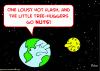 Cartoon: earth moon hot flash tree hugger (small) by rmay tagged earth moon hot flash tree hugger