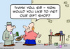 Cartoon: gift shop panhandler visit (small) by rmay tagged gift shop panhandler visit