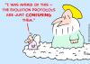 Cartoon: just confusing evolution god (small) by rmay tagged just,confusing,evolution,god