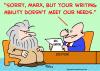 Cartoon: Karl Marx writing needs marxism (small) by rmay tagged karl marx writing needs marxism