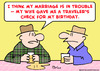 Cartoon: marriage travelers checks (small) by rmay tagged marriage,travelers,checks