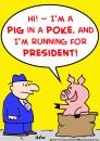 Cartoon: running president pig poke (small) by rmay tagged running,president,pig,poke