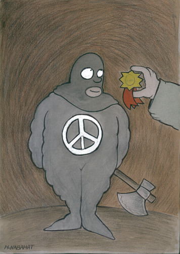 Cartoon: peace (medium) by HAMED NABAHAT tagged peace
