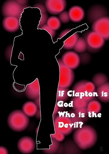 Cartoon: If Clapton is God... (medium) by Curt tagged clapton,god,jimmy,page,led,zeppelin,gitarre,gitarrist